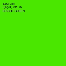 #4AE700 - Bright Green Color Image
